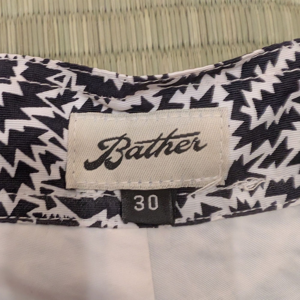 Bather Black Zig Zag Swim Trunks Men's Size 30 Made in Canada - Picture 3 of 6